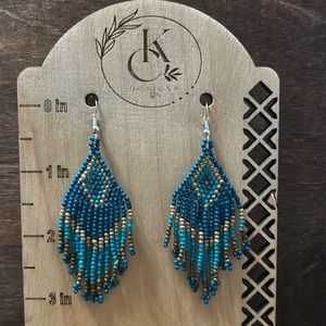 Beaded Earrings with Brick Stitch